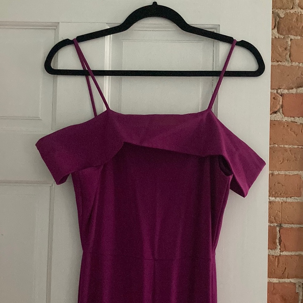 Magenta jumpsuit with gold zipper accessory - size Medium (size 4/6)